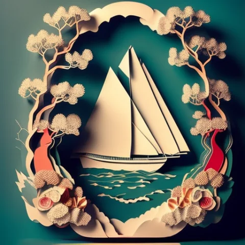 Paperai, Sailboat — Stable Diffusion AI Prompt: (paperai), (sailboat)++