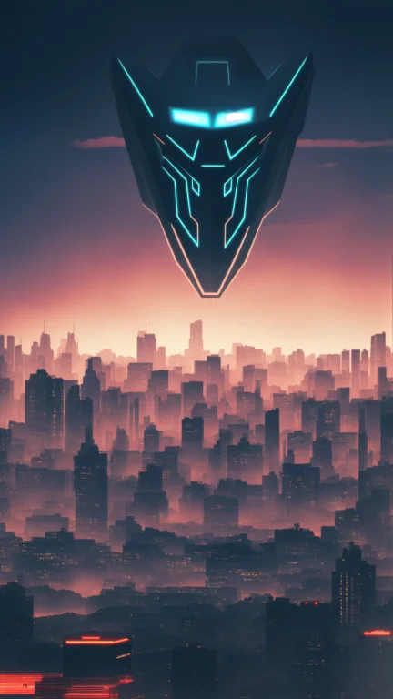 1980s Style, 80s Anime Style, A Large And Ominous Pale Face...