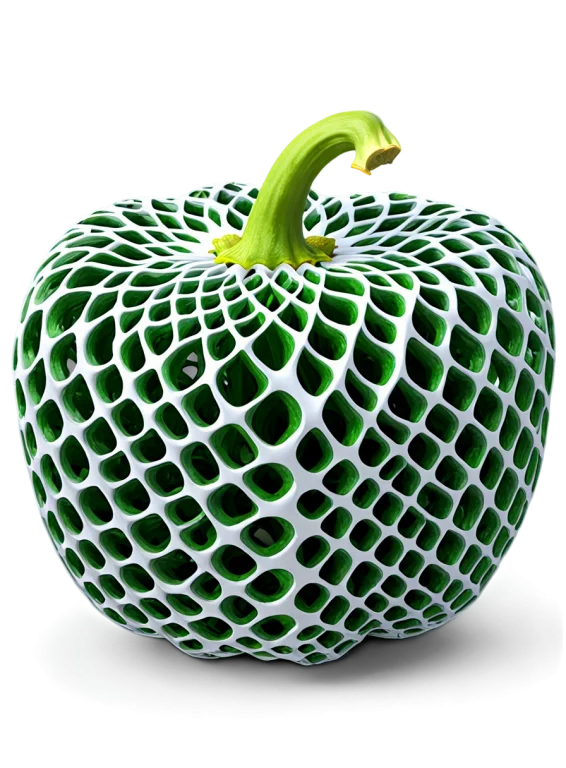 Loragyroidshapemorph-xl0.875 Bell Pepper Made Of Gyroid Latt...