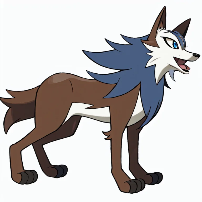Sugimori Ken Style, Blue Eyes, Brown Fur, Commentary, Englis...