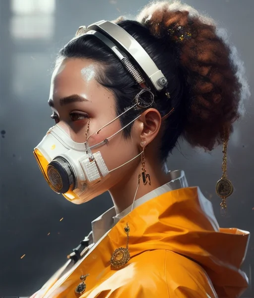 Wide Profile Angle Of Character Wearing A Lab Coat And Jewel...
