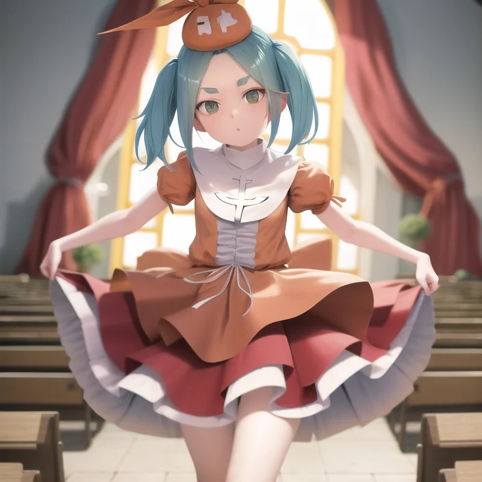 Loraononokiyotsugi329v101, Ononoki Yotsugi, Church,