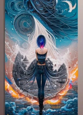 Sks Place Award Winning Half Body Portrait Of A Woman In A C... — Stable Diffusion AI Prompt: sks place award winning half body portrait of a woman in a croptop and cargo pan...