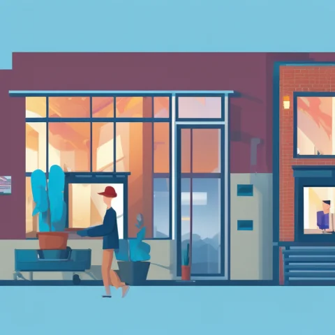 Vizitka Background Hero Image For Real Estate Company Modern... — Stable Diffusion AI Prompt: Vizitka background hero image for real estate company modern minimalist illustra...