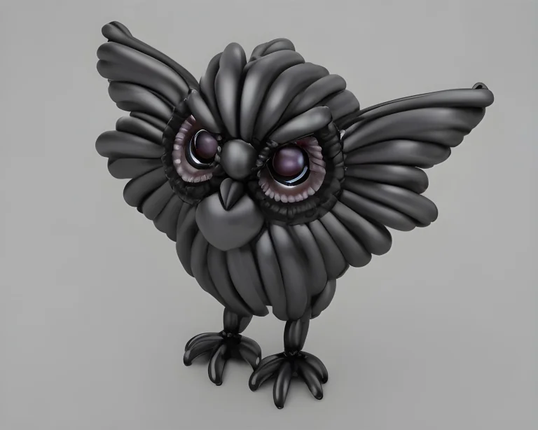 Balloonart, Owl, Volumetric Lighting, Concept Art, Brush Str...