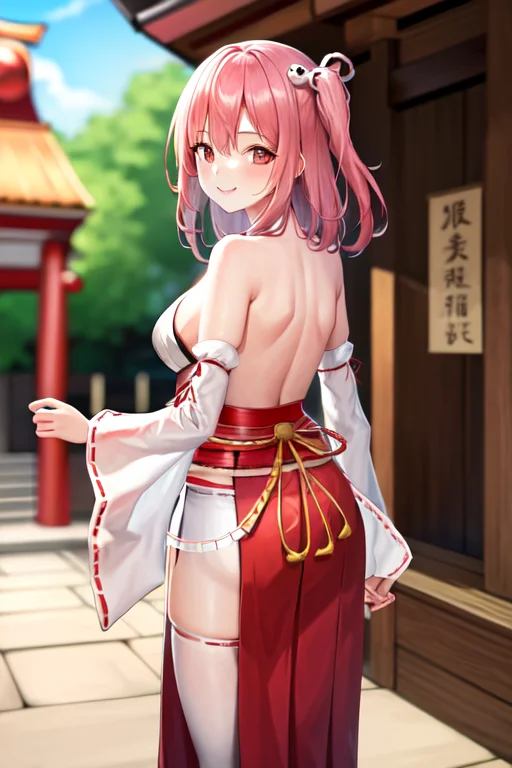 Masterpiece, Best Quality, Highres, 1girl, Honoka, Miko, Hak...