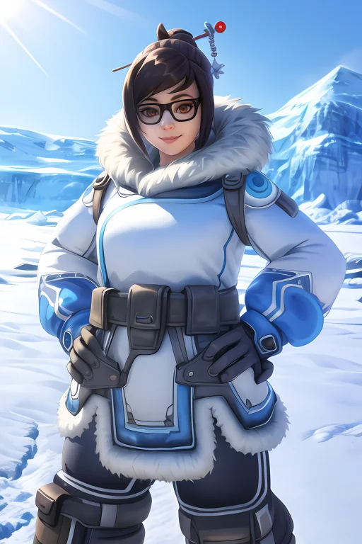 Mei, Confident Pose, Hands On Hips, Fur-trimmed Coat, Lookin...