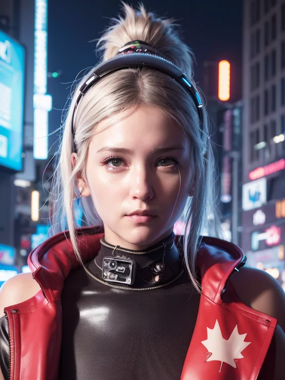 Canadian Girl, Cyberpunk1.4, Photorealistic1.4, Best Quality...