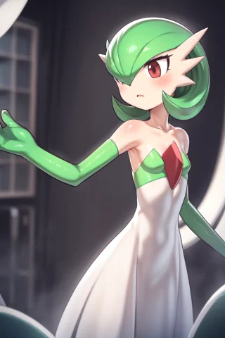 Masterpiece, Bestquality, 1girl, Solo, Gardevoir, Pokemon Cr... — Stable Diffusion AI Prompt: masterpiece, best_quality, 1girl, solo, gardevoir, pokemon \(creature\), green h...