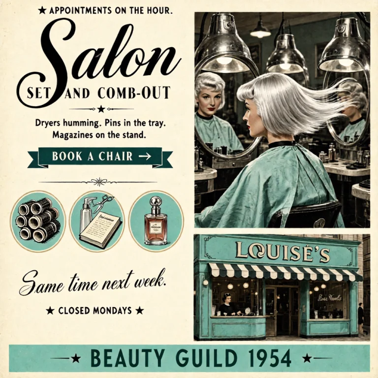 A Retro 1950s Mid-century Beauty-parlor Advertisement Homepa...