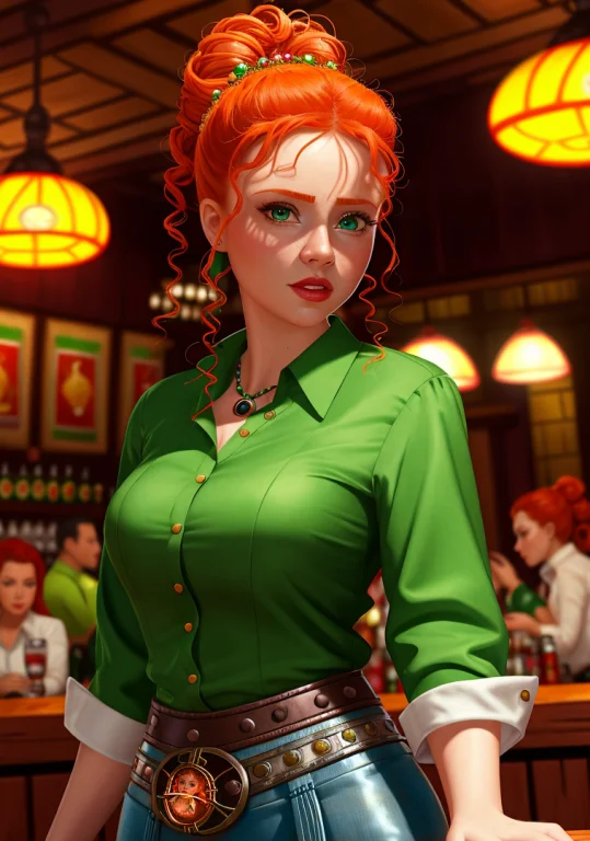 Sexy Senorita Mexican Western Rpg Character Painting Ginger...