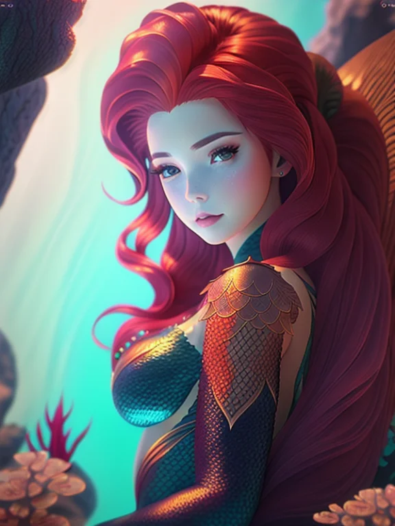 Little Mermaid, Red Hair, Long Hair, Mermaid, Mermaid Tail,...