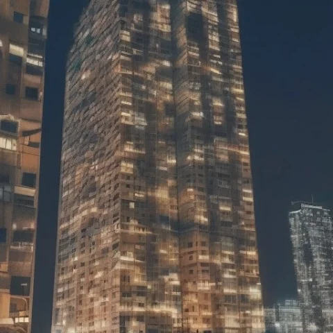 Svtbuild, During Night Time, Panel Skyscrapers, Huge Buildin... — Stable Diffusion AI Prompt: svtbuild, during night time, panel skyscrapers, (huge buildings:1.4),