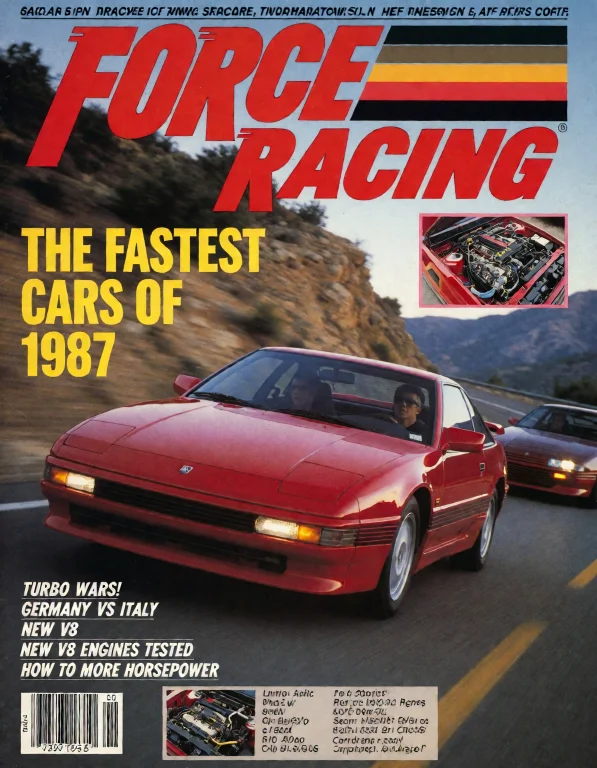 A Scan Of Force Racing Magazine 80s Cover, Massive Italic Re...