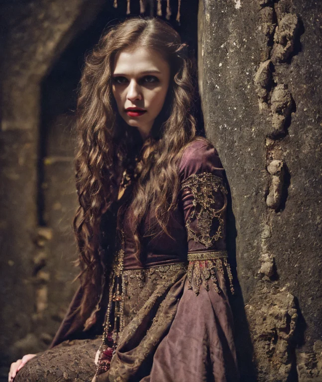Artistic Photograph Of A Vampire Princess Inside A Dungeon,m...