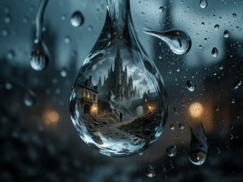 5. Temporal Macro Photography, An Extreme Close-up Of A Sing... — Stable Diffusion AI Prompt: 5. temporal macro photography, an extreme close-up of a single, perfect raindrop...