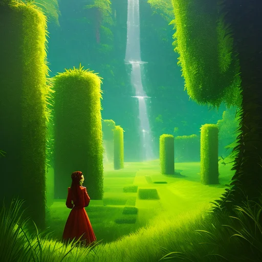 A Portrait Of A Woman In A Lush Field, Nature