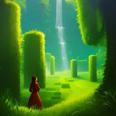 A Portrait Of A Woman In A Lush Field, Nature — Stable Diffusion AI Prompt: a portrait of a woman in a lush field, nature