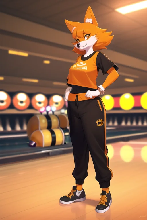 Dog Female Furry, Orange-yellow Furanthro, Anthropomorphic,...