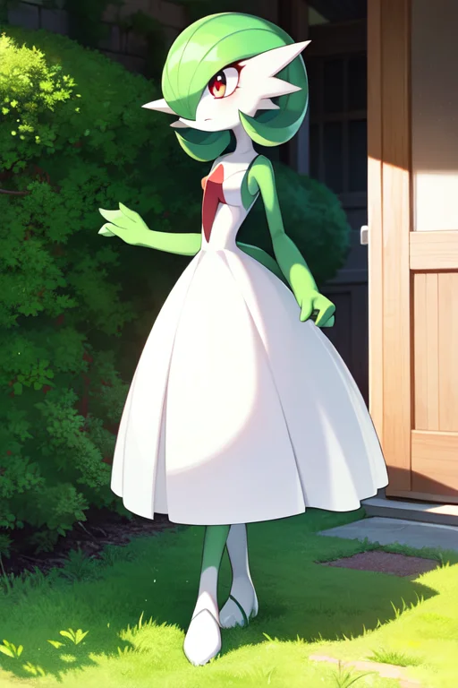 Masterpiece, Bestquality, 1girl, Solo, Gardevoir, White Dres...