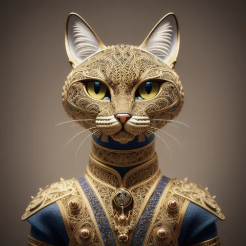 Photo Of A Male Model Masterpiece Anthropomorphic Cat, Intri... — Stable Diffusion AI Prompt: photo of a male model (masterpiece) anthropomorphic cat, ((intricate details)),...