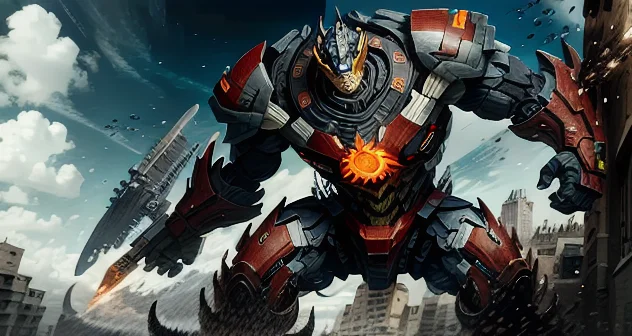 A Colossal Aeger With Red-spikes Horns, In Madara Rider, Fig...