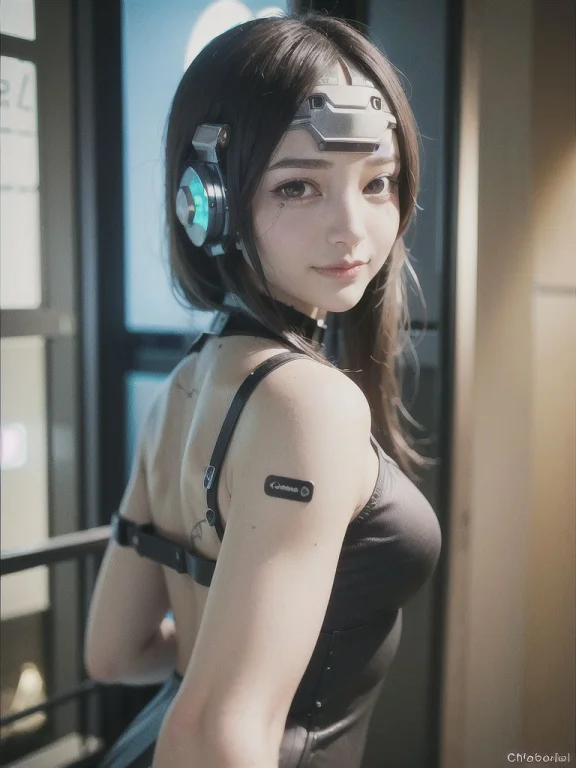 Cyborg1.5, Jumpsuit, Bob Cut, Cyberpunk1.4 ,lorazyd232chines...