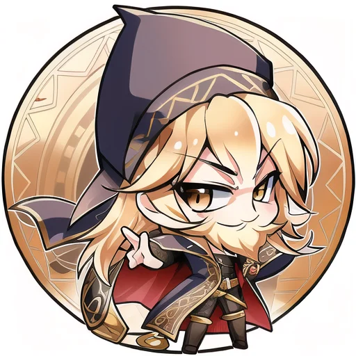 Highly Detailed, Intricately Detailed, Chibi, Icon, Lbeard,l...