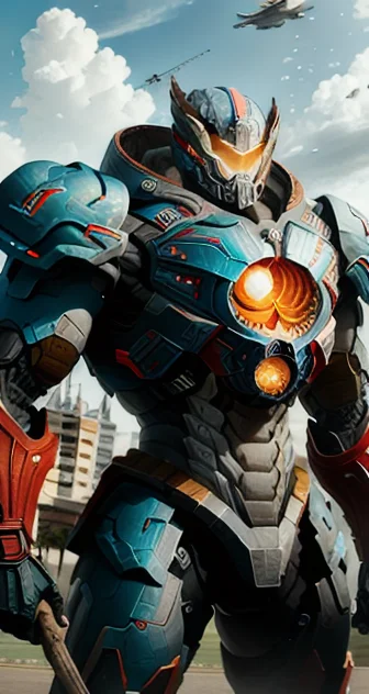 A Giant Jaeger, Back Background, Action Pose, Good Hand, Bes...