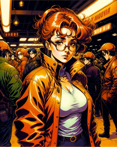 Vintage 90s Anime Style Environmental Wide Shot Of A Chaotic... — Stable Diffusion AI Prompt: Vintage 90's anime style environmental wide shot of a chaotic crowded undergroun...
