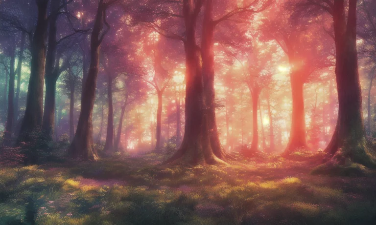 A Gorgeous Magical Forest, Sunset , Spectacular, Breathtakin...