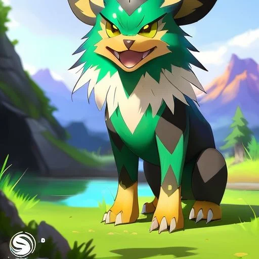 Samdoesarts Style1.3 A Brave Pine-green Ground1.2 Hawk Pokem...