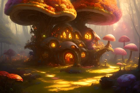 Chromav5, Nvinkpunk, Analog Style, A Beautiful Spectacular F... — Stable Diffusion AI Prompt: ChromaV5, nvinkpunk, Analog Style, a beautiful spectacular fantasy mushroom hous...