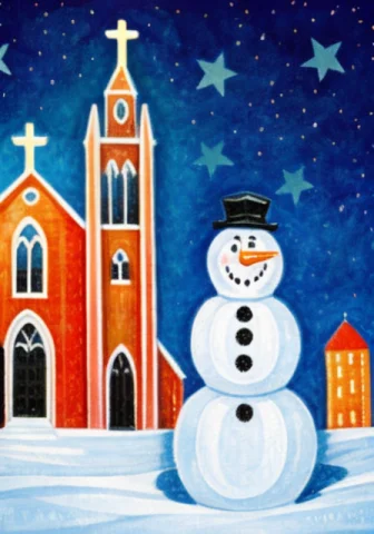 By Alessandro Pedrazzini Loraalessandropedrazziniv1.0c1, Sno... — Stable Diffusion AI Prompt: by alessandro pedrazzini , snowman in front of a church with kids around