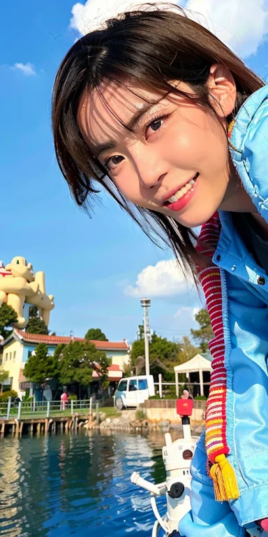 Lorazhoushuyi1, Zhoushuyi, Smiling, Cloud, 1girl, Scenery, B...