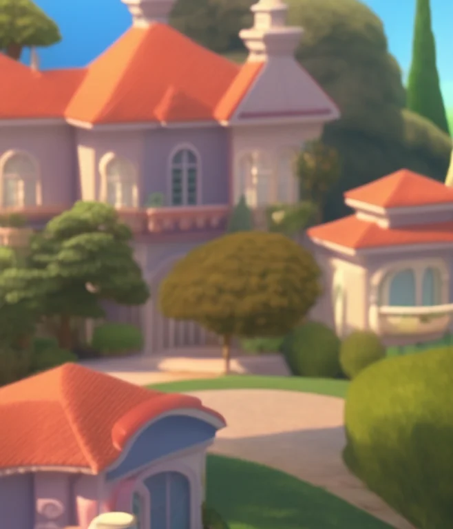 A View Of A Modern Mansion, Zootopiav4, Strong Colors