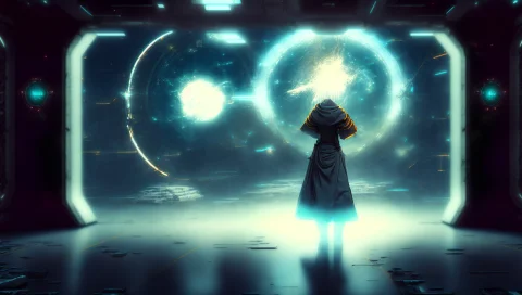 Photo, Scififantasy4 A Malfunctioning Teleportation Experime... — Stable Diffusion AI Prompt: photo, [scifi:fantasy:4] a malfunctioning teleportation experiment leads to disa...