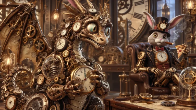 A High-end Cinematic Animated 3d Render In A Victorian Steam...
