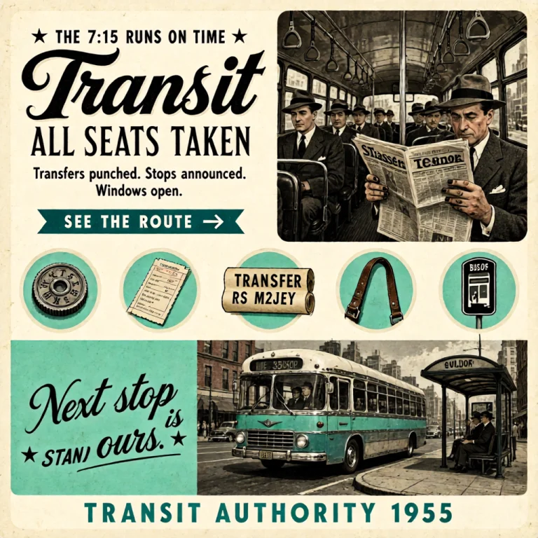 A Retro 1950s Mid-century Transit Timetable Homepage Hero  T...