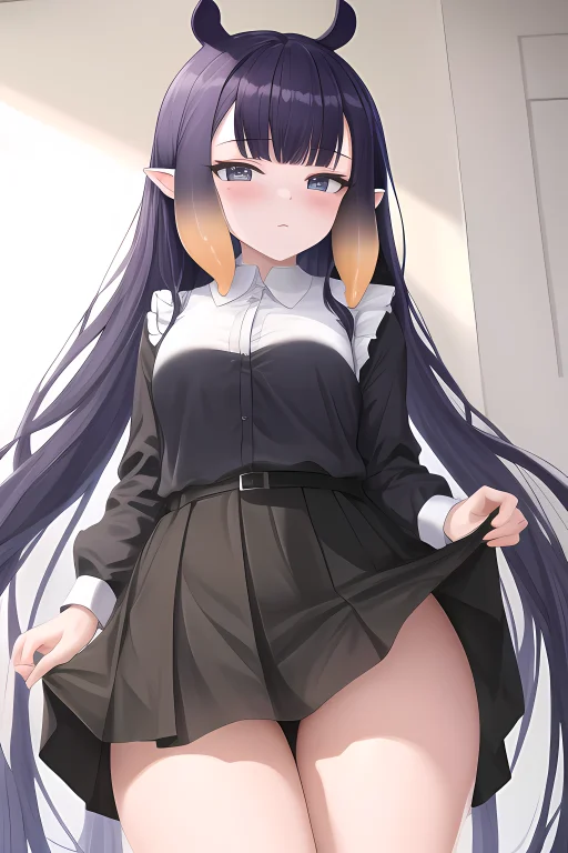 Masterpiece, Best Quality,ninoina, Maid Outft, Skirt Lift, E...