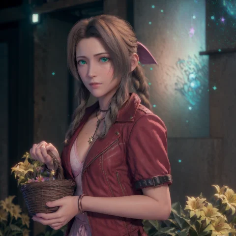 Loraaerithv10.8,lorafinalfantasyviiremakev10.1, Photorealist... — Stable Diffusion AI Prompt: ,, ((photorealistic:1.4)),CG, best quality, masterpiece, illustration, extremely...