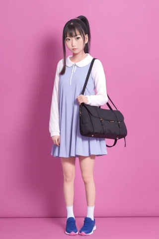 Masterpiece,best Quality, Bwxjj, Sukztf,1girl, Solo, Dress,... — Stable Diffusion AI Prompt: masterpiece,best quality, (bwxjj), (Sukztf),1girl, solo, dress, bag, standing, p...
