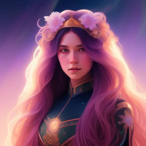 Aurora, Girl With Super Long Hair, Hair Becoming Bright Star...