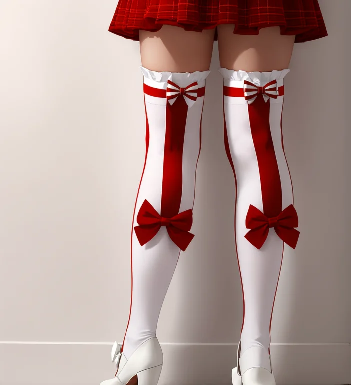 Masterpiece, 4k, Beautiful Design, Kneesocks, Bicolor Bowtie...
