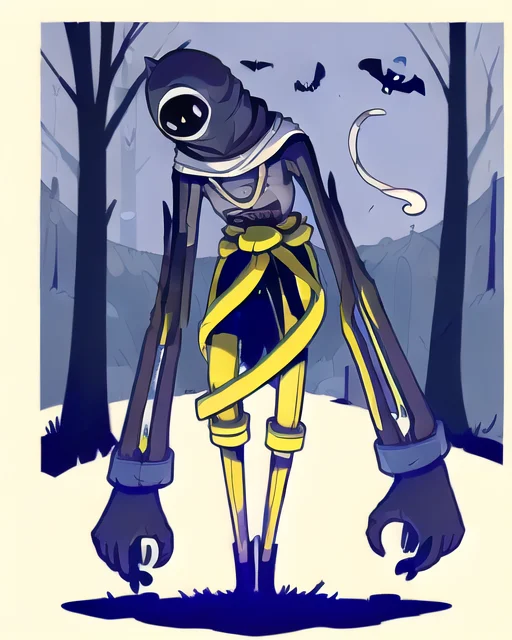 Ayejaymakeart Ninja, Yellow White And Blue, Face Covered In...