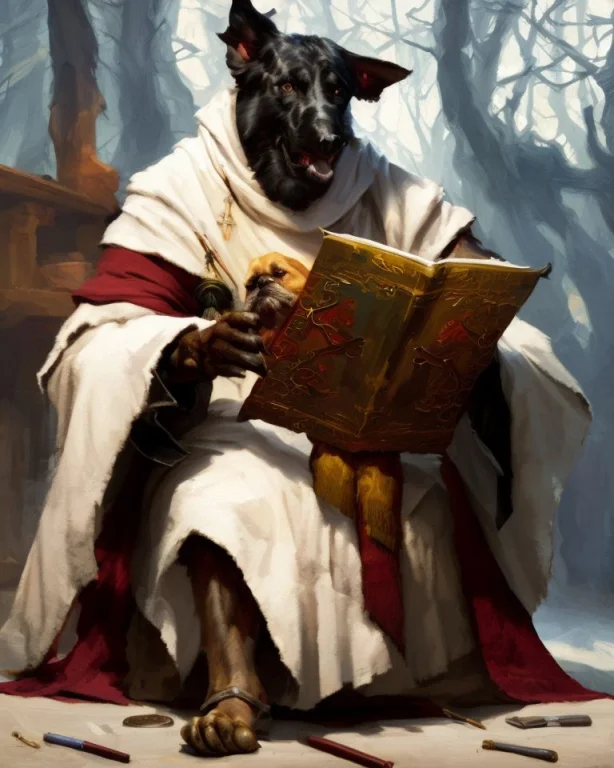 Anthropomorphic Dog Monk By Laxpeintv2, German Shepherd Dog...