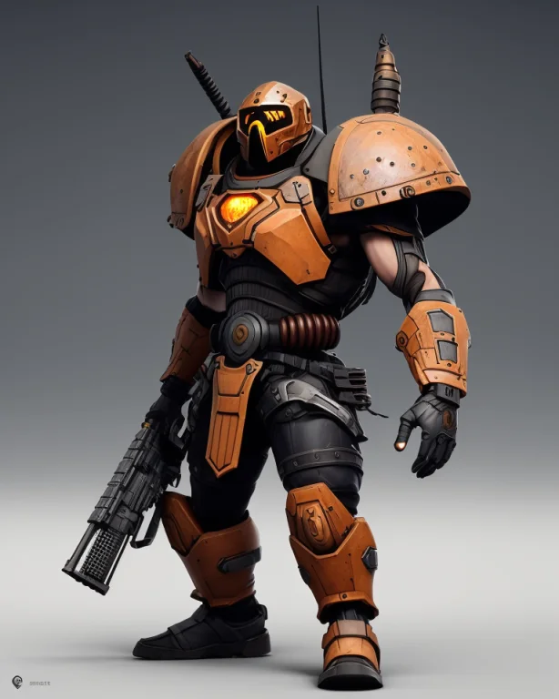 Centered Medium Shot, A Cartoon Character With A Gun In His...