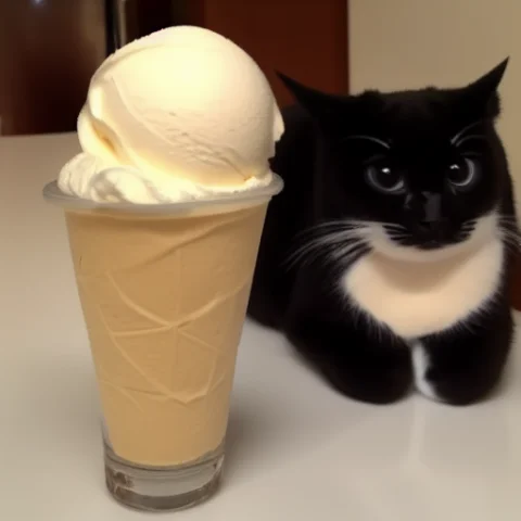 Maxwell The Cat Made Of Ice Cream — Stable Diffusion AI Prompt: maxwell the cat made of ice cream