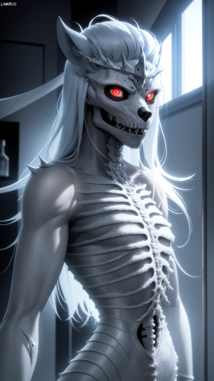 Grim, A Skeletonized Anthro Man With Bits Of Flesh Hanging O...