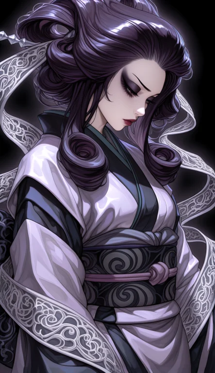 Mdnukiyoestyle, A Stylized Gothic Anime Illustration Of A Pa...